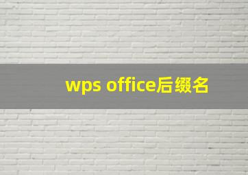 wps office后缀名